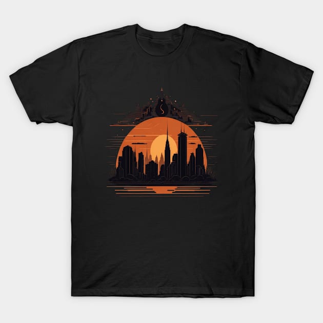 sunset city T-Shirt by Jason